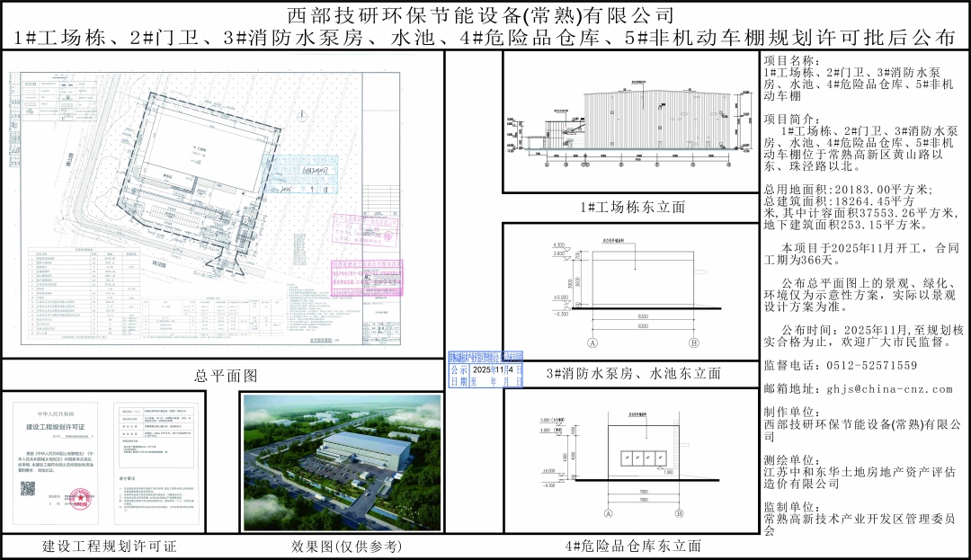 西部技研環(huán)保節(jié)能設備（常熟）有限公司1#工場棟、2#門衛(wèi)、3#消防水泵房、水池、4#危險品倉庫、5#非機動車棚規(guī)劃許可批后公布.jpg